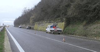 Pesaro - Frana Ardizio, Anas al lavoro: Statale a senso unico alternato